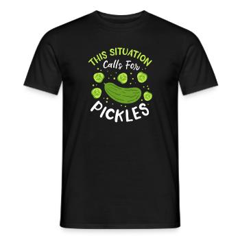 Diese Situation schreit nach Essiggurken - Männer T-Shirt - Schwarz - Vorne - AI Model Male 178 light (178cm)