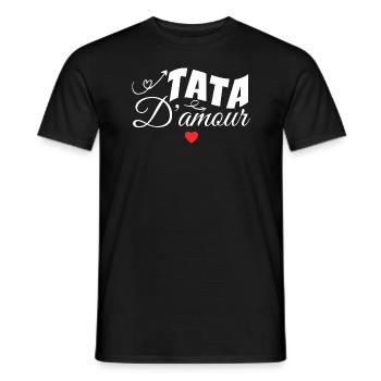 Tata D'amour - T-shirt homme - noir - Devant - AI Model Male 178 light (178cm)