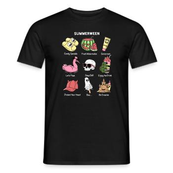 Enjoy Summerween - Men's T-Shirt - black - Front - AI Model Male 178 light (178cm)