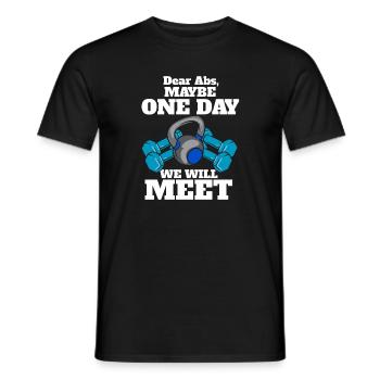 Lieber Abs Vielleicht treffen wir uns eines Tages - Männer T-Shirt - Schwarz - Vorne - AI Model Male 178 light (178cm)