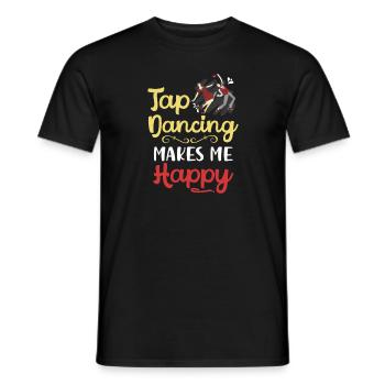 Stepptanz macht mich glücklich - Männer T-Shirt - Schwarz - Vorne - AI Model Male 178 light (178cm)