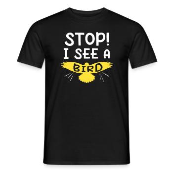 Ich sehe einen Vogel - Männer T-Shirt - Schwarz - Vorne - AI Model Male 178 light (178cm)