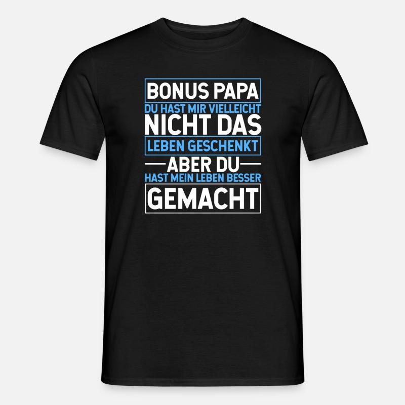 Bonus Papa - Männer T-Shirt - Schwarz