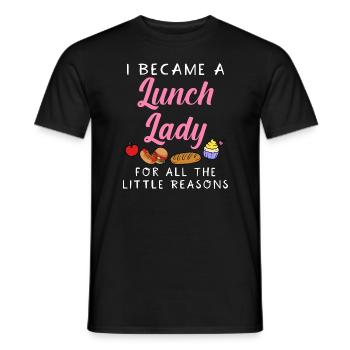Ich wurde eine Lunch Lady aus all den kleinen Grün - Männer T-Shirt - Schwarz - Vorne - AI Model Male 178 light (178cm)