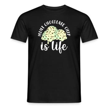 Mint Chocolate Chip ist Leben - Männer T-Shirt - Schwarz - Vorne - AI Model Male 178 light (178cm)