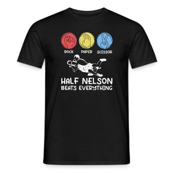 Stein, Papier, Schere - Männer T-Shirt - Schwarz - Vorne - AI Model Male 178 light (178cm)