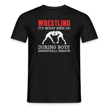 Ringen - Männer T-Shirt - Schwarz - Vorne - AI Model Male 178 light (178cm)