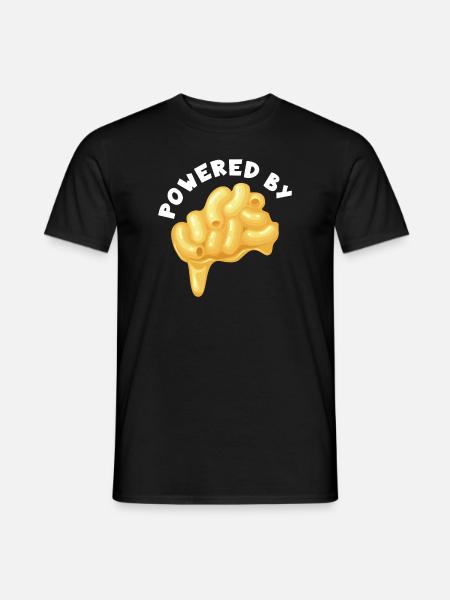 Angetrieben von Mac & Cheese - Männer T-Shirt - Schwarz
