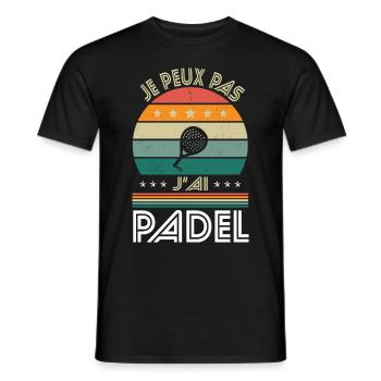 Ich kann Padel nicht haben - Padeliste Geschenkidee - Männer T-Shirt - Schwarz - Vorne - AI Model Male 178 light (178cm)