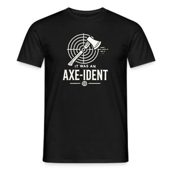 Es war ein Axt-ident - Männer T-Shirt - Schwarz - Vorne - AI Model Male 178 light (178cm)