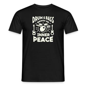 Drum and Bass bringt mir inneren Frieden - Männer T-Shirt - Schwarz - Vorne - AI Model Male 178 light (178cm)