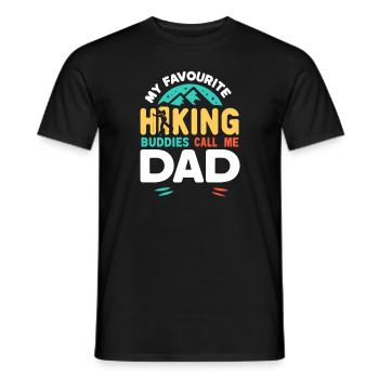 Meine Lieblingswanderkameraden nennen mich Papa - Männer T-Shirt - Schwarz - Vorne - AI Model Male 178 light (178cm)