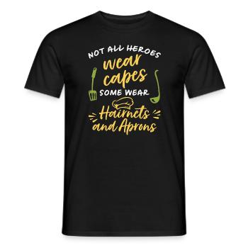 Nicht alle Helden tragen Umhänge Einige tragen Haa - Männer T-Shirt - Schwarz - Vorne - AI Model Male 178 light (178cm)