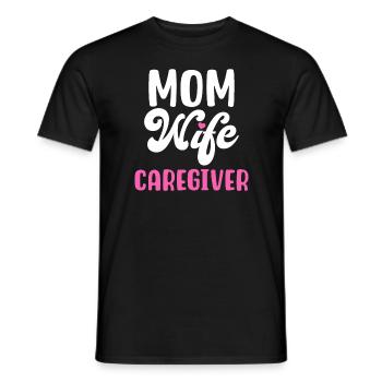 MUTTER EHEFRAU PFLEGERIN - Männer T-Shirt - Schwarz - Vorne - AI Model Male 178 light (178cm)