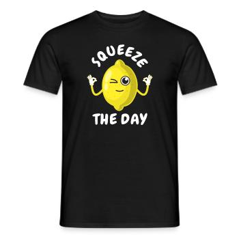 Squeeze The Day - Männer T-Shirt - Schwarz - Vorne - AI Model Male 178 light (178cm)