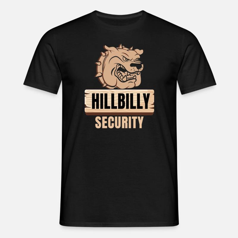 Hillbilly Security - Männer T-Shirt - Schwarz
