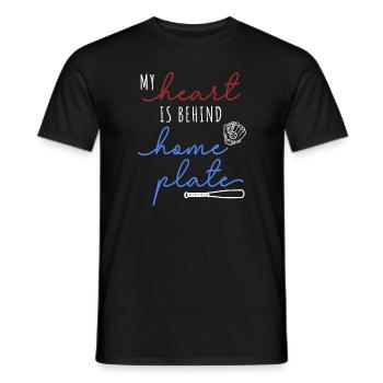 Mein Herz ist hinter dem Schlagmal - Männer T-Shirt - Schwarz - Vorne - AI Model Male 178 light (178cm)