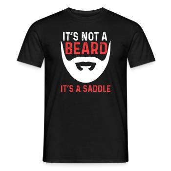 Es ist kein Bart, es ist ein Sattel - Männer T-Shirt - Schwarz - Vorne - AI Model Male 178 light (178cm)
