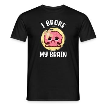 Ich habe mir das Gehirn gebrochen - Männer T-Shirt - Schwarz - Vorne - AI Model Male 178 light (178cm)