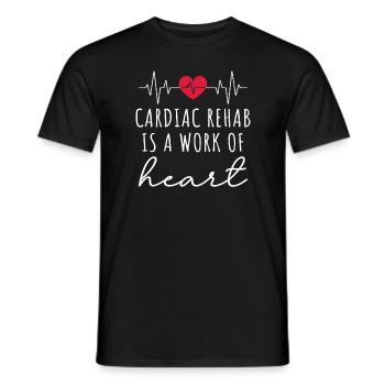 Kardiale Reha ist ein Herzensanliegen - Männer T-Shirt - Schwarz - Vorne - AI Model Male 178 light (178cm)