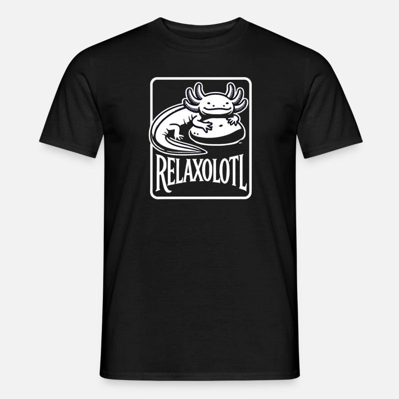 Relaxolotl - Männer T-Shirt - Schwarz