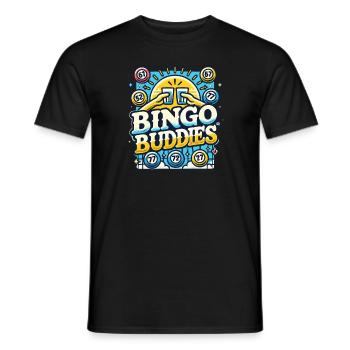 Bingo Buddies - Männer T-Shirt - Schwarz - Vorne - AI Model Male 178 light (178cm)