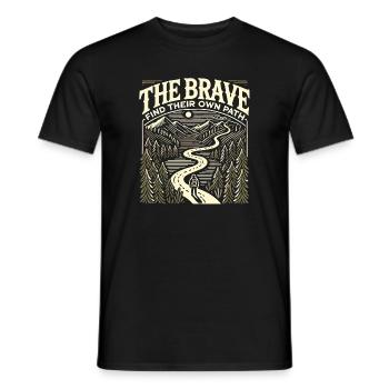 Die Tapferen finden ihren eigenen Weg - Männer T-Shirt - Schwarz - Vorne - AI Model Male 178 light (178cm)