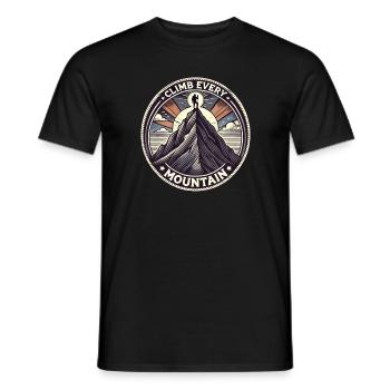 Erklimme jeden Berg - Männer T-Shirt - Schwarz - Vorne - AI Model Male 178 light (178cm)
