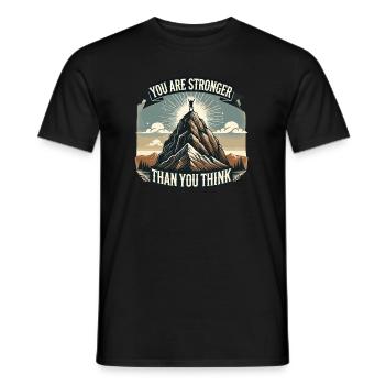 Du bist stärker, als du denkst - Männer T-Shirt - Schwarz - Vorne - AI Model Male 178 light (178cm)