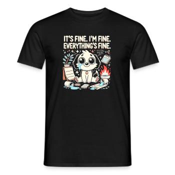Es ist in Ordnung. Mir geht es gut. Alles ist gut - Männer T-Shirt - Schwarz - Vorne - AI Model Male 178 light (178cm)