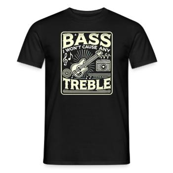 Bass Ich werde keine Höhen verursachen - Männer T-Shirt - Schwarz - Vorne - AI Model Male 178 light (178cm)