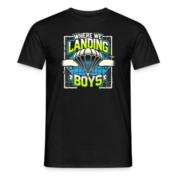 Wo wir landen Jungen - Männer T-Shirt - Schwarz - Vorne - AI Model Male 178 light (178cm)