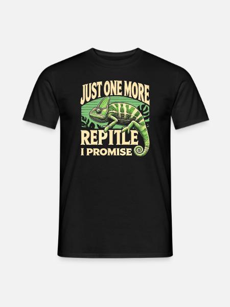 Nur noch ein Reptil, versprochen - Männer T-Shirt - Schwarz