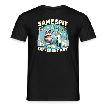 Gleiche Spucke an einem anderen Tag - Männer T-Shirt - Schwarz - Vorne - AI Model Male 178 light (178cm)