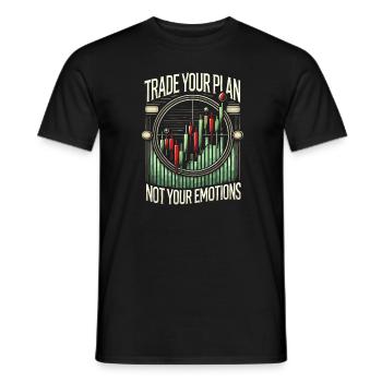 Handeln Sie mit Ihrem Plan, nicht mit Ihren - Männer T-Shirt - Schwarz - Vorne - AI Model Male 178 light (178cm)