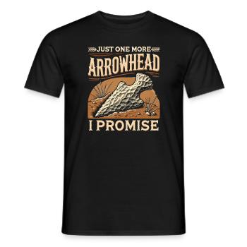 Nur noch eine Pfeilspitze, versprochen - Männer T-Shirt - Schwarz - Vorne - AI Model Male 178 light (178cm)