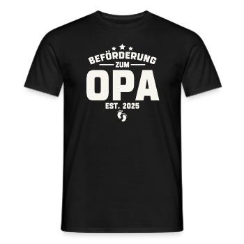 Beförderung zum Opa 2025 - Männer T-Shirt - Schwarz - Vorne - AI Model Male 178 light (178cm)