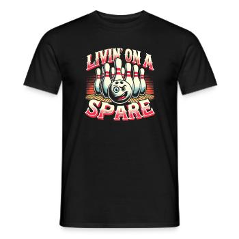 Leben auf Sparflamme - Männer T-Shirt - Schwarz - Vorne - AI Model Male 178 light (178cm)