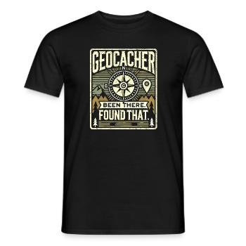 Geocacher Been There Found That - Männer T-Shirt - Schwarz - Vorne - AI Model Male 178 light (178cm)