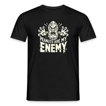 Erdnüsse sind mein Feind - Männer T-Shirt - Schwarz - Vorne - AI Model Male 178 light (178cm)