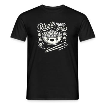 Reis, um Sie zu treffen - Männer T-Shirt - Schwarz - Vorne - AI Model Male 178 light (178cm)