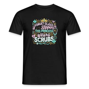 Vergiss die Glaspantoffeln, die Prinzessin trägt - Männer T-Shirt - Schwarz - Vorne - AI Model Male 178 light (178cm)