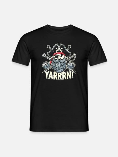 Yarrrrn - Männer T-Shirt - Schwarz