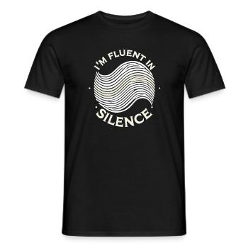 Ich bin fließend in Stille - Männer T-Shirt - Schwarz - Vorne - AI Model Male 178 light (178cm)