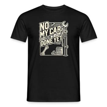 Nein, mein Auto ist noch nicht fertig - Männer T-Shirt - Schwarz - Vorne - AI Model Male 178 light (178cm)