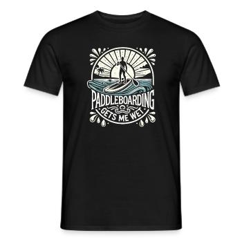 Paddleboarding macht mich nass - Männer T-Shirt - Schwarz - Vorne - AI Model Male 178 light (178cm)