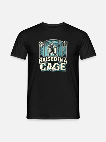 In einem Käfig aufgezogen - Männer T-Shirt - Schwarz