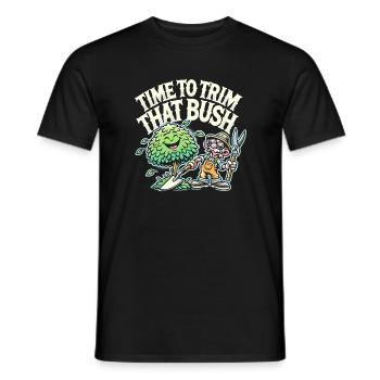 Zeit, den Busch zu stutzen - Männer T-Shirt - Schwarz - Vorne - AI Model Male 178 light (178cm)