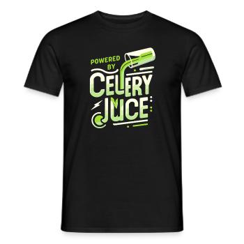 Powered by Selleriesaft - Männer T-Shirt - Schwarz - Vorne - AI Model Male 178 light (178cm)