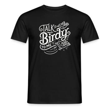 Sprich mit mir, Birdy - Männer T-Shirt - Schwarz - Vorne - AI Model Male 178 light (178cm)